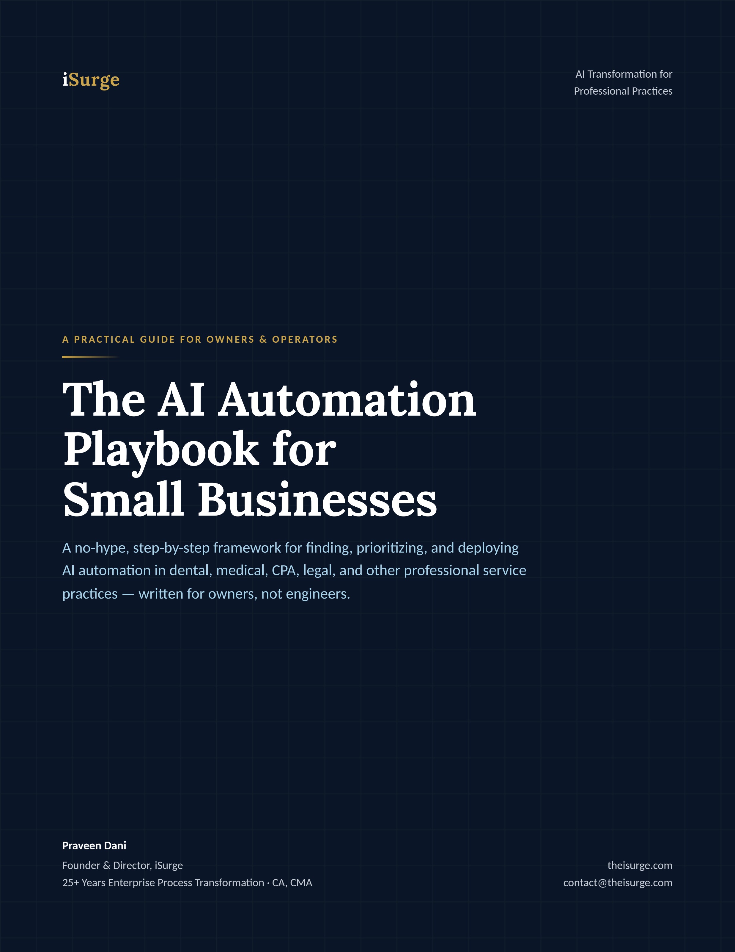 iSurge AI Automation Playbook cover